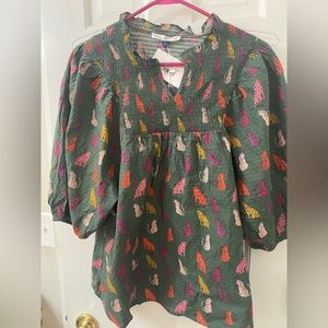 Michelle McDowell Jona Top Leopard Love NWT